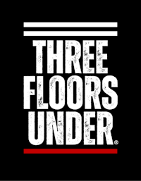 three floors under logo on a black background